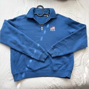 Polo Ralph Lauren Blue Half-Zip Sweatshirt